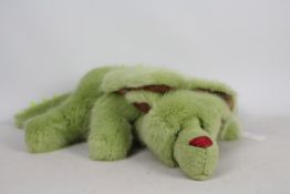 Wendy Woo Creations - A soft toy faux fur dragon - Dragon has glass eyes, metal joints,