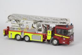 Fire Brigade Models - A built kit model Mercedes Benz Econic Magirus Aerial Ladder Platform Fire