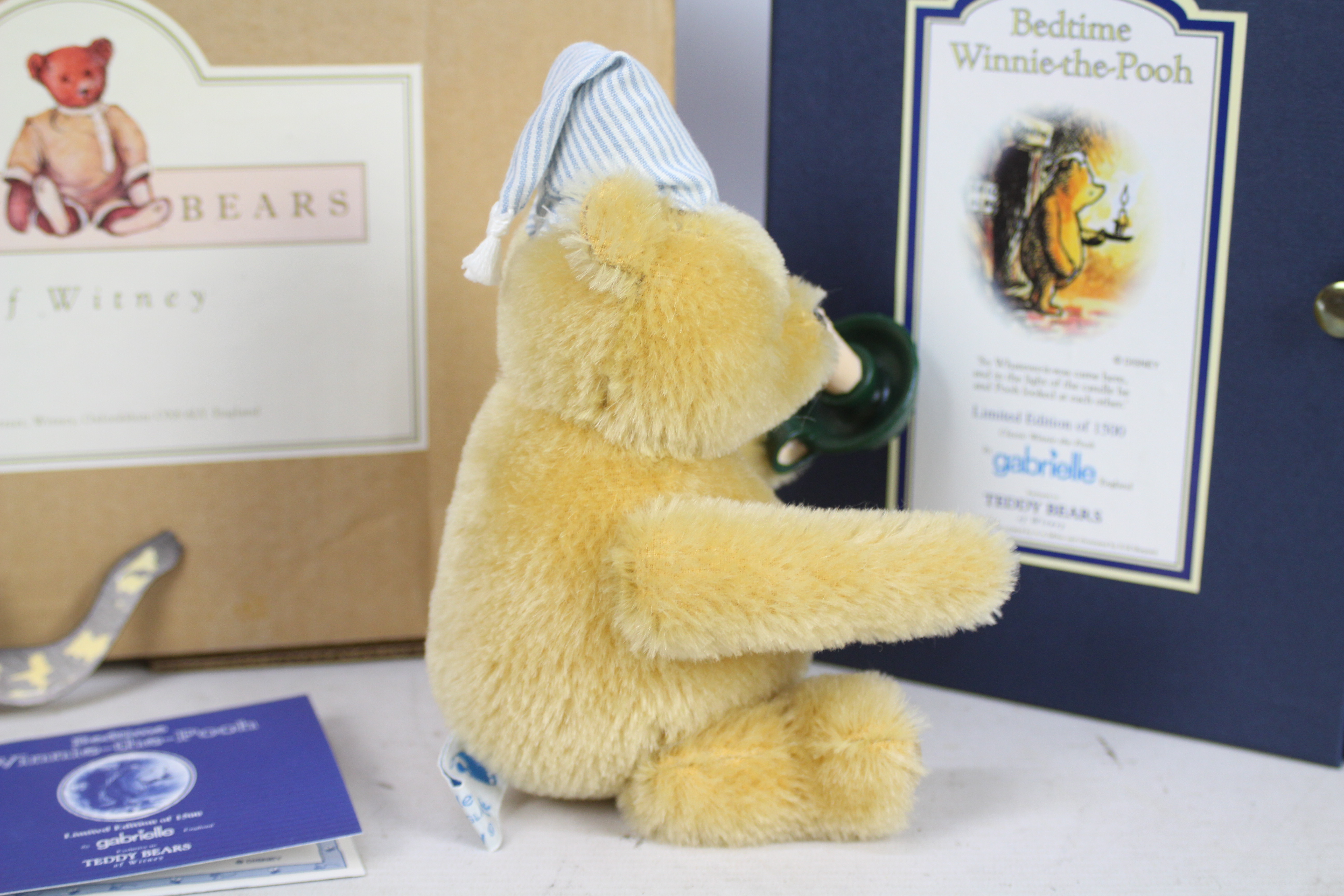 Teddy Bears of Witney - A boxed golden mohair bear with jointed limbs, - Image 4 of 7