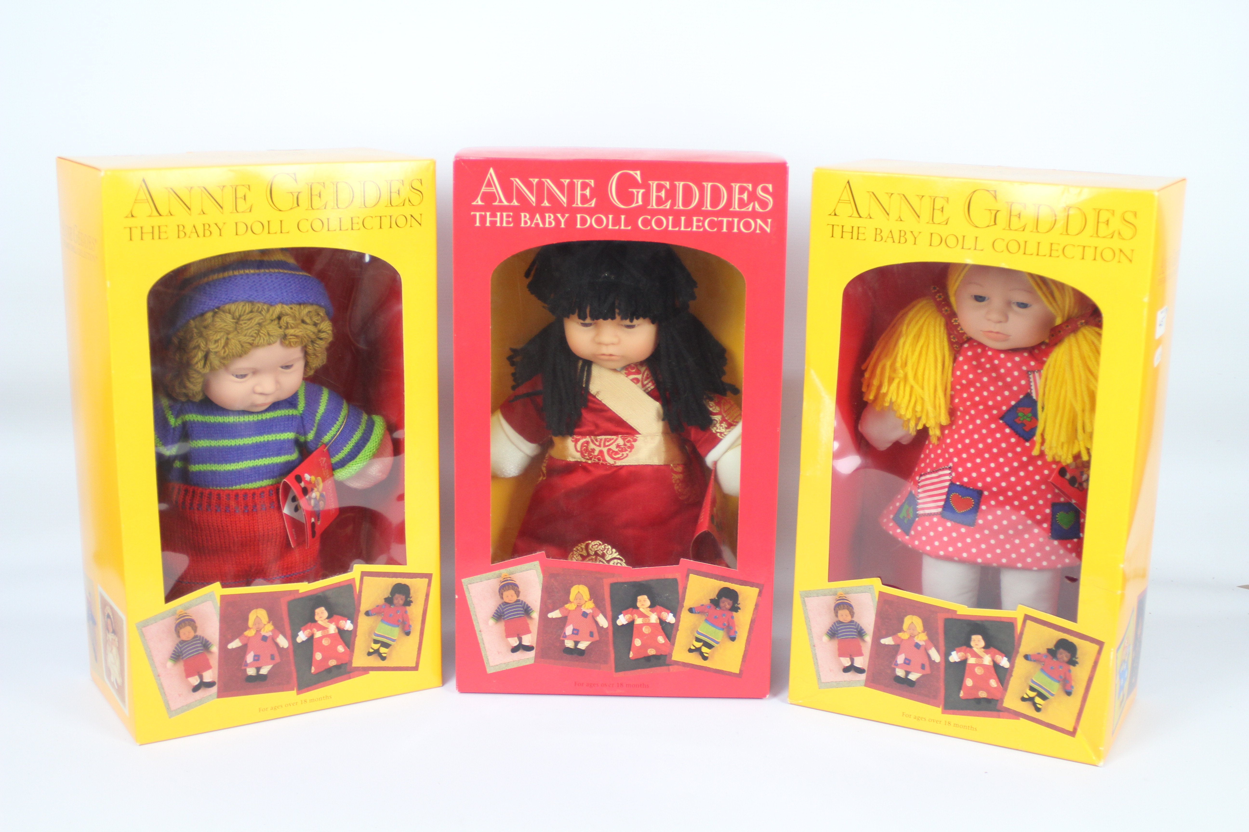 Anne Geddes, The Baby Doll Collection - 3 boxed dolls from the baby doll collection,