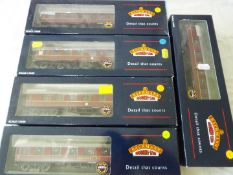 Bachmann Blue Riband - five OO gauge Mark 1 maroon corridor coaches (various) all appear mint in m