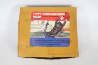 Timpo - A shop Counter Box containing 10 unopened German Paratrooper figures # 1042.