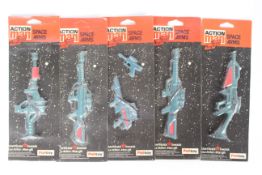 Palitoy, Action Man - Five vintage carded Action Man Space Ranger 'Space Arms'.