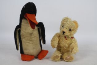 Tara Toys - A Penguin and a Teddy Bear made by Tara Toys in Ireland,