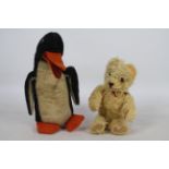 Tara Toys - A Penguin and a Teddy Bear made by Tara Toys in Ireland,