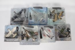 Amercom - 7 x blister-packed die-cast model aeroplanes - Lot includes a 1:100 scale 1962 Hawker