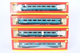 Hornby - four OO gauge Anglia Railways Mark 2 coaches, # R4136A, R4136B, R4137A and R4137B,
