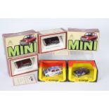 Corgi - 4 boxed Mini and Metro models including rare dark blue Mini 1000 # 201,