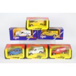 Corgi - 6 boxed Ford Escort and Escort Van models including Manchester Evening News van,