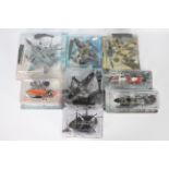 Amercom - 8 x blister-packed die-cast model planes and helicopters and 15 x plus Amercom magazines