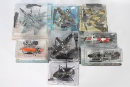 Amercom - 8 x blister-packed die-cast model planes and helicopters and 15 x plus Amercom magazines