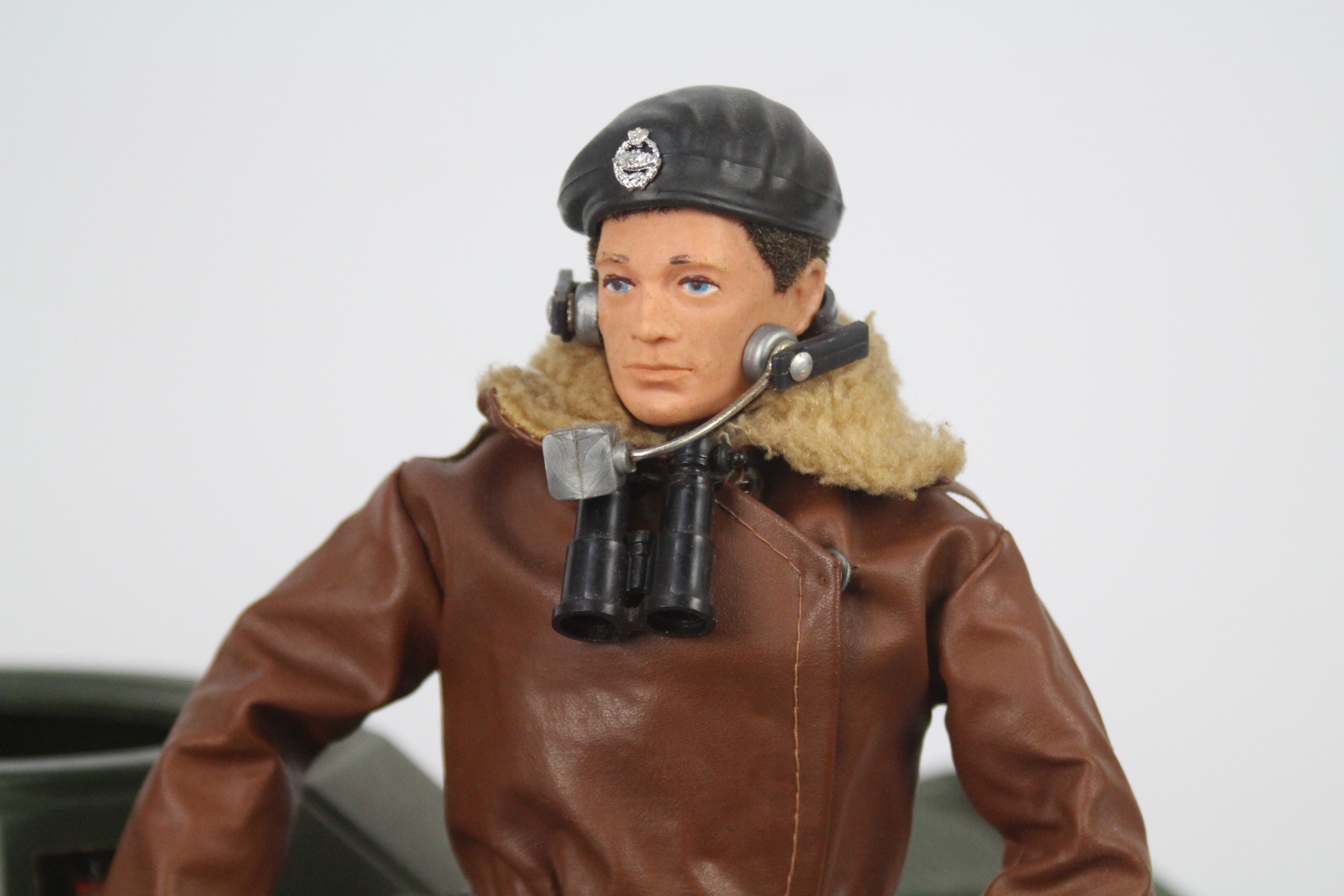 Palitoy, Action Man - A vintage brown flock hair Action Man figure in Tank Commander outfit, - Bild 3 aus 10