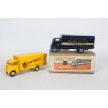 Dinky - 2 x restored Guy Vans # 514, one in Weetabix livery and one in Lyons Swiss Rolls livery.