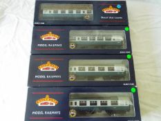 Bachmann Blue Riband - five OO gauge Mark 1 and Mark 2 blue and grey corridor coaches (various) all