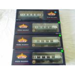 Bachmann Blue Riband - five OO gauge Mark 1 and Mark 2 blue and grey corridor coaches (various) all