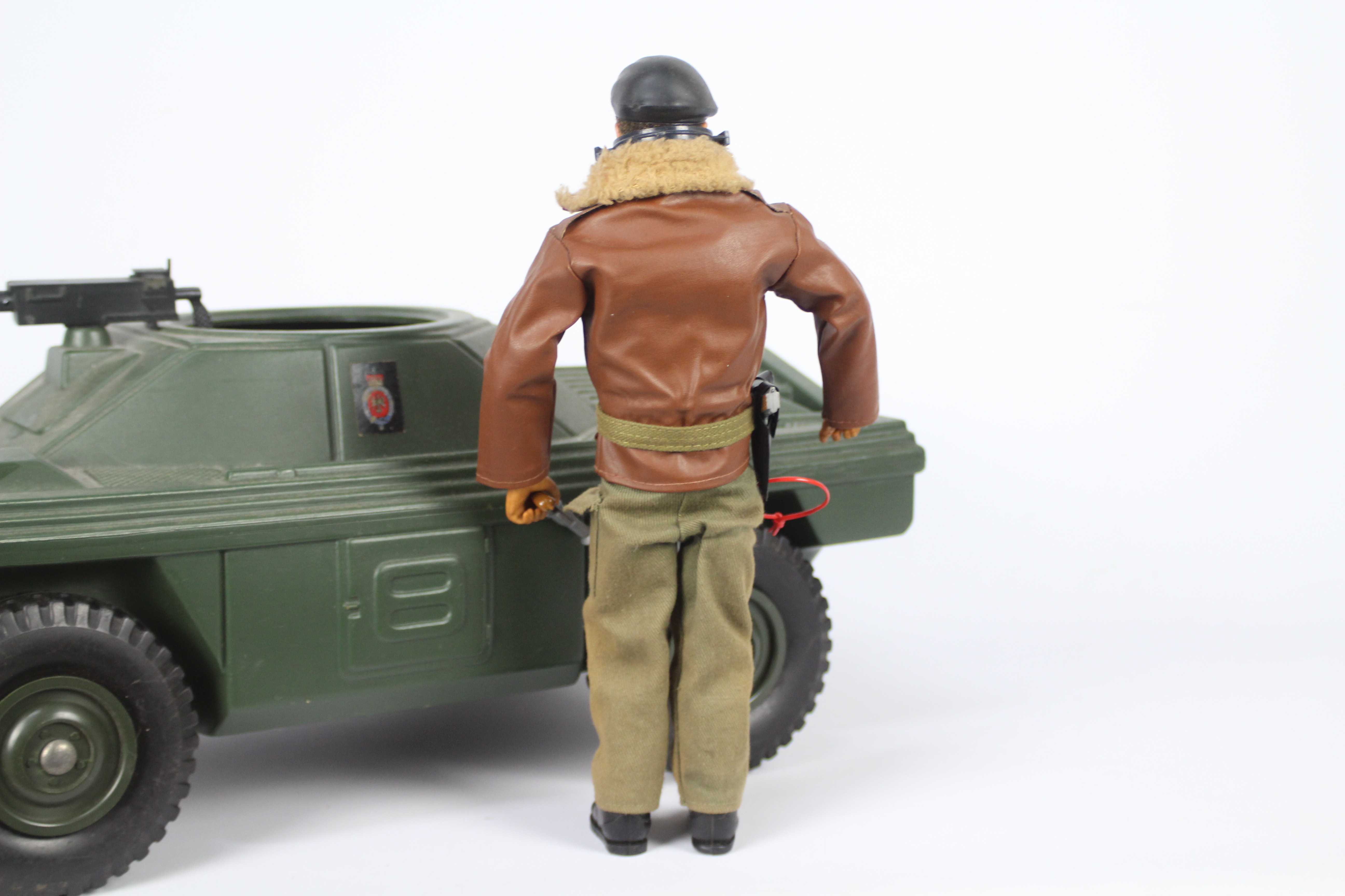 Palitoy, Action Man - A vintage brown flock hair Action Man figure in Tank Commander outfit, - Bild 6 aus 10