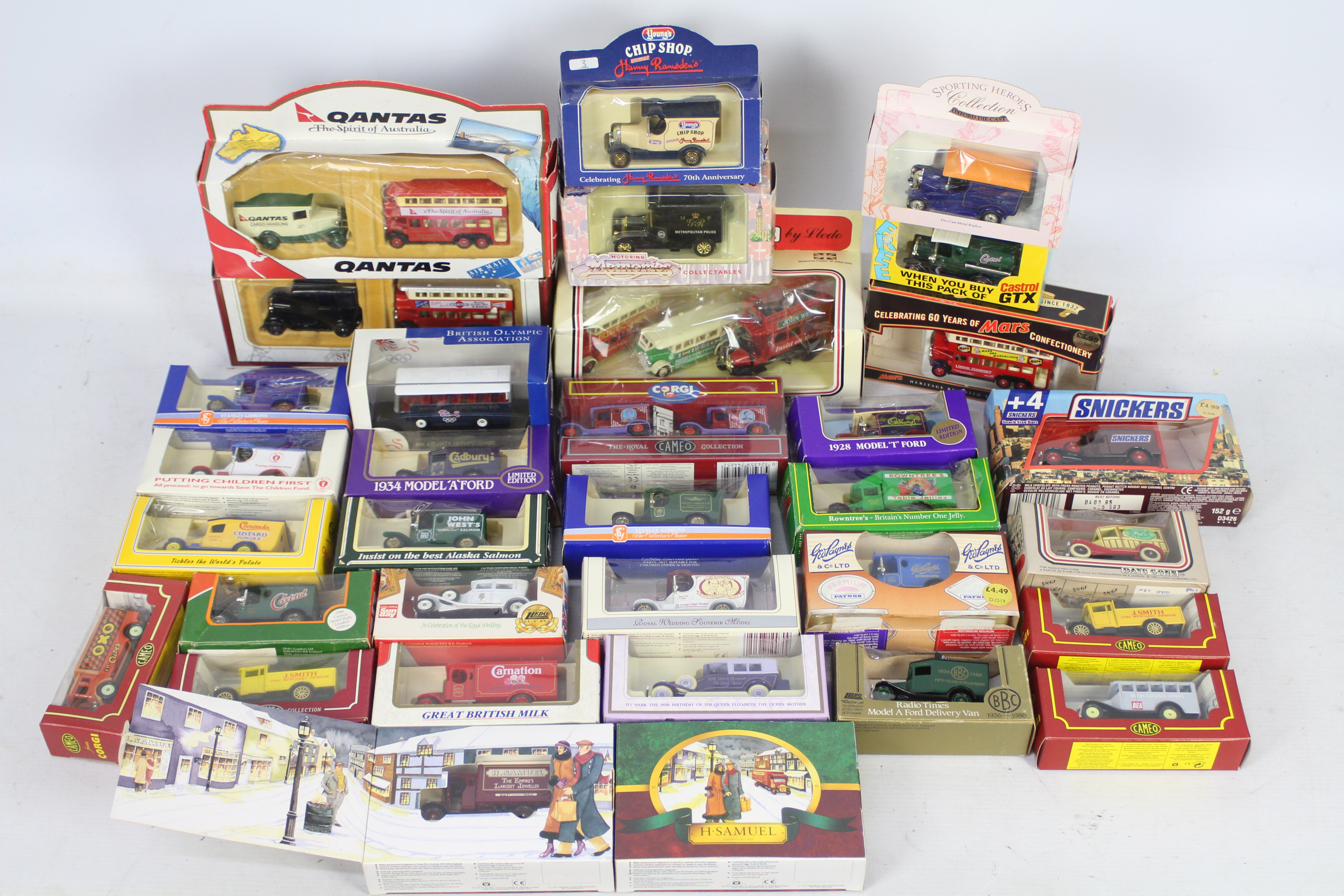 Lledo - A collection of 30 boxed die cast metal replica vans and delivery vehicles and 3 box sets