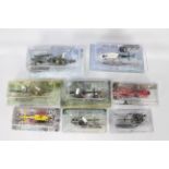 Amercom - 8 x 1:72 scale blister-packed die-cast model helicopters, 15 x plus Amercom magazines,