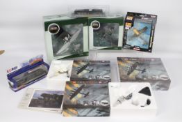 Die-cast vehicles - a mixed lot of 8 vehicles to include Oxford Aviation front line fighters,