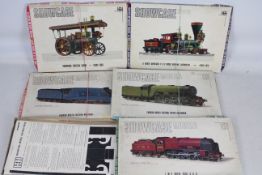Harris Edge - Showcase Models - 5 vintage printed card locomotive model kits, Flying Scotsman,