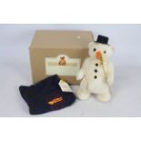 Steiff - A boxed white mohair #02348 'Four Seasons Snowman 1996 - 1997' - First of the Four