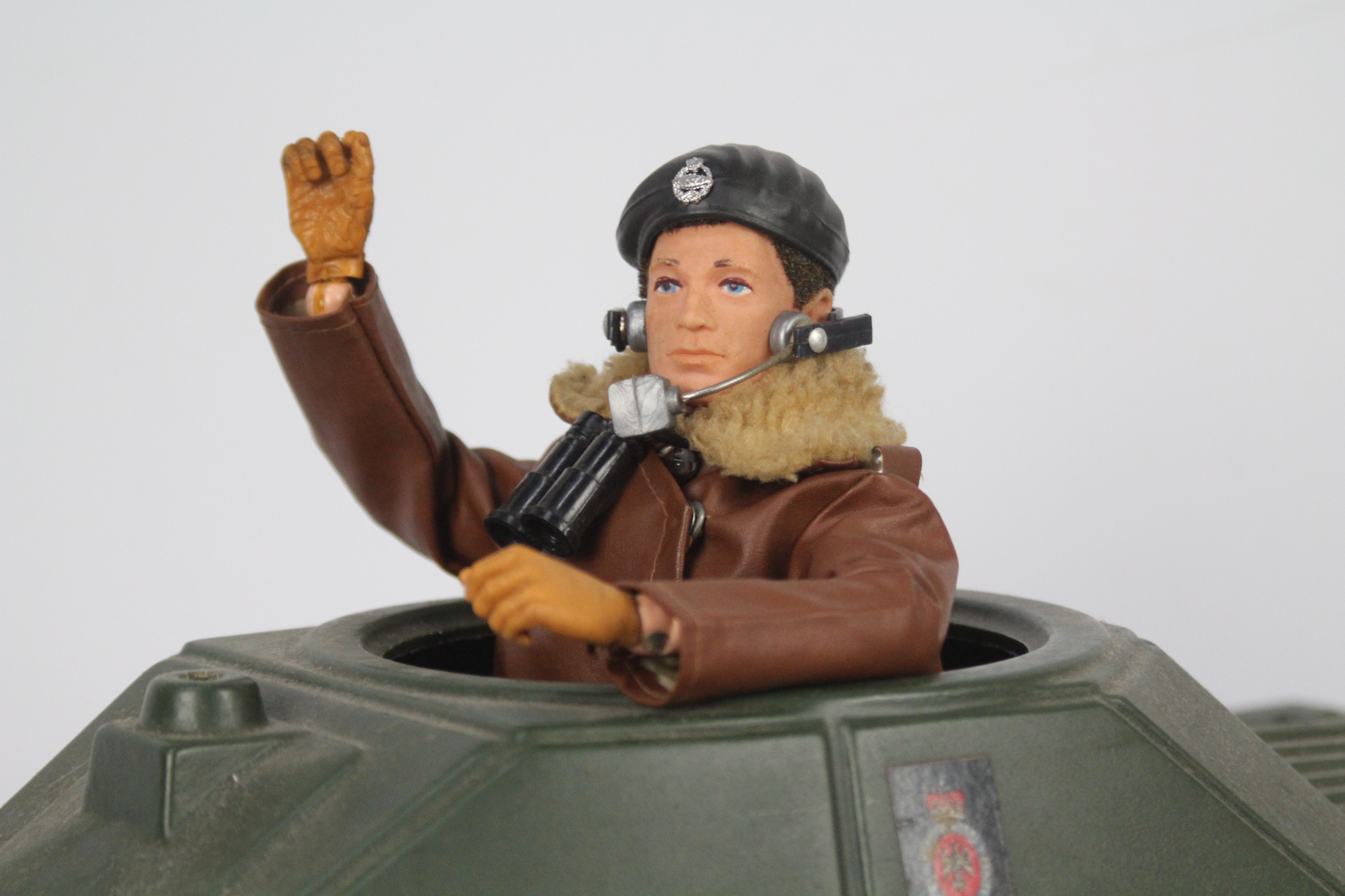 Palitoy, Action Man - A vintage brown flock hair Action Man figure in Tank Commander outfit, - Bild 10 aus 10