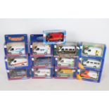 Corgi - 13 boxed die-cast model vans - Lot includes a 1:43 #CC07807 Eddie Stobart Transit van,