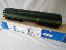 RJH Model Railways - an O gauge model diesel electric locomotive op no D1865, green BR livery,