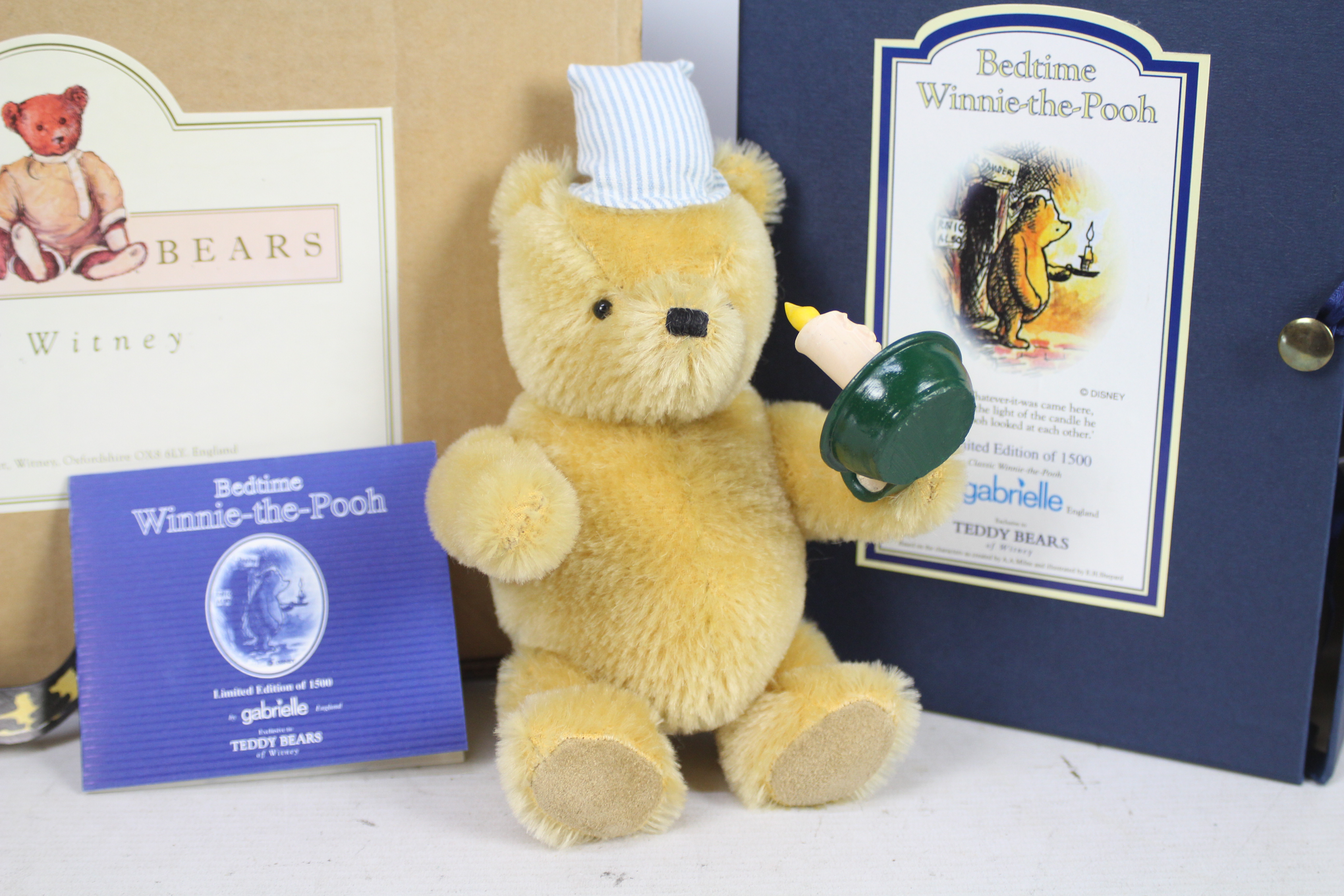 Teddy Bears of Witney - A boxed golden mohair bear with jointed limbs, - Image 2 of 7