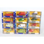 Corgi - 12 x boxed die-cast model vans - Lot includes a #C957/11 Morris Minor Van,