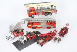 Cursor - CEF - Conrad - Matchbox - 6 unboxed model Fire Engines and a quantity of spare parts