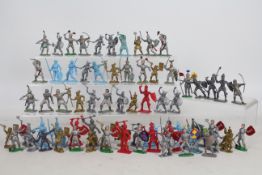 Crescent - Lone Star - Kellogg's - A collection of 69 plastic Knight figures including 4 Lone Star,