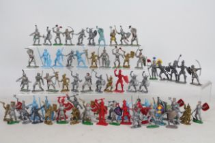 Crescent - Lone Star - Kellogg's - A collection of 69 plastic Knight figures including 4 Lone Star,