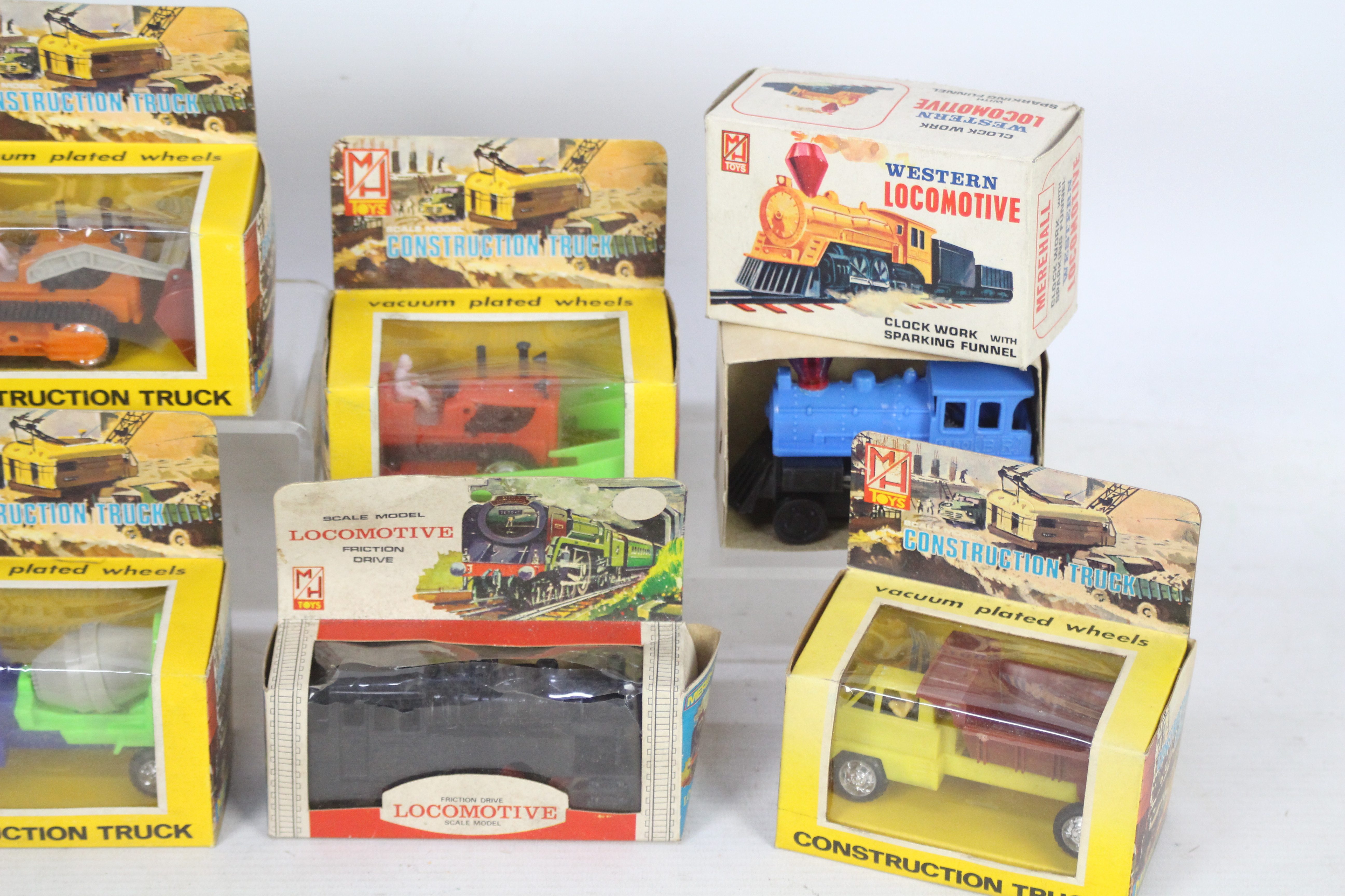 Merehall Toys - 8 boxed plastic models including six Construction Trucks, - Image 3 of 3