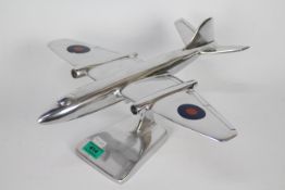 An Electric Canberra Bomber white metal model aircraft 18 cm (h) 40 cm (w) 38 cm (l)