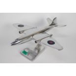 An Electric Canberra Bomber white metal model aircraft 18 cm (h) 40 cm (w) 38 cm (l)