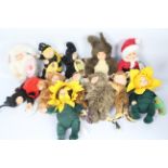 Anne Geddes, bean filled collection - 12 bean filled small dolls/plush toys.