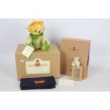 Steiff - A boxed green / blonde mohair #00990 Four Seasons 'Sprout' Spring 1997 - The green bear