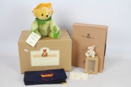 Steiff - A boxed green / blonde mohair #00990 Four Seasons 'Sprout' Spring 1997 - The green bear