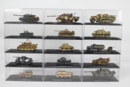 DeAgostini - 15 x boxed military vehicles - Lot includes a French 1982 AMX-30 501 eme RCC tank,