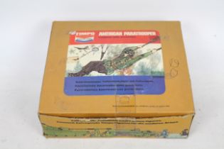 Timpo - A Shop Counter Box containing 25 unopened American Paratroopers.