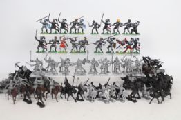 Jean Hoeffler - Unknown Maker - Approx 160 plastic Medieval Knights including 20 Jean Hoeffler