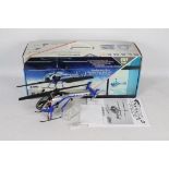 A boxed E-flite Blade CX3 MD 520N BINDnFLY remote control helicopter H 18 cm L 41.5 cm.