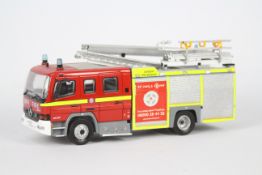 Fire Brigade Models - A built kit model Mercedes Benz Atego Pump Ladder Fire Engine in 1:48 scale