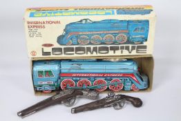 A international express locomotive, large scale frictional toy, MF 804 with original box,