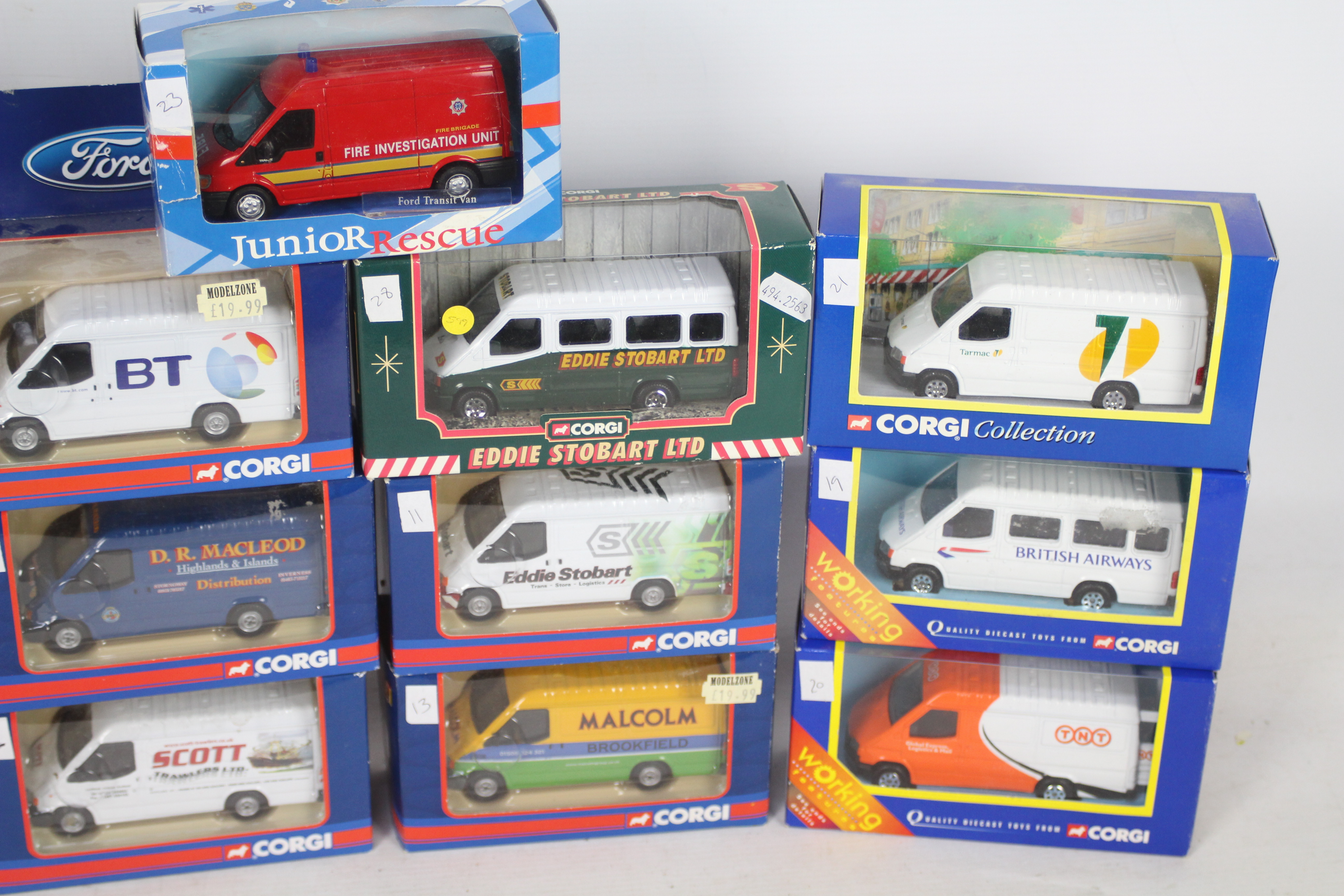 Corgi - 13 boxed die-cast model vans - Lot includes a 1:43 #CC07807 Eddie Stobart Transit van, - Image 3 of 3