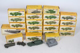 Airfix - 21 boxed military models in OO scale including Centurion Tank # 1663, D.U.K.W.