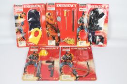 Palitoy, Action Man - Five vintage carded Action Man 'Emergency' accessory sets.