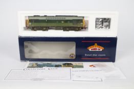 Bachmann - A boxed Class 25/3 Diesel loco in BR two tone green weathered finish,
