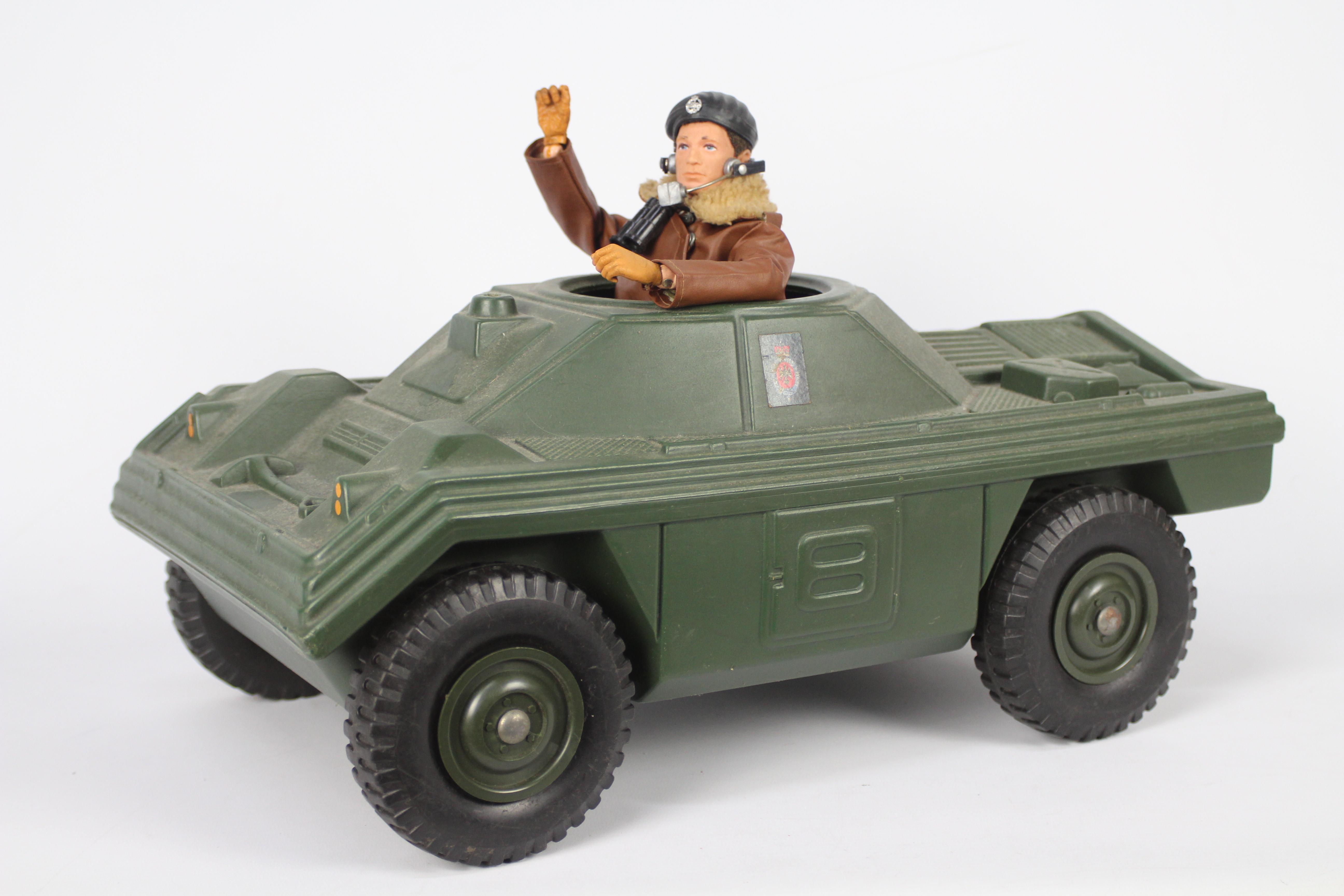 Palitoy, Action Man - A vintage brown flock hair Action Man figure in Tank Commander outfit, - Bild 9 aus 10